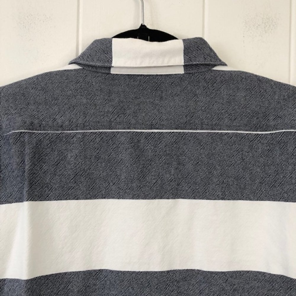Blank Label Preppy Nautical Button Up Striped Shirt with Front Pockets - Picture 9 of 12